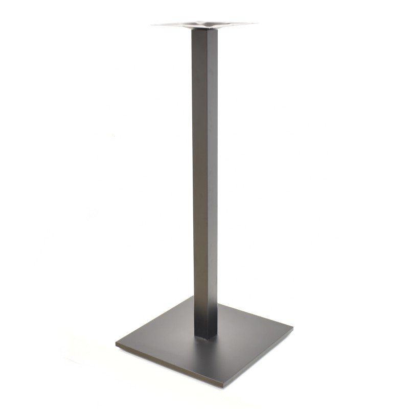 Base de mesa BEVERLY, alta, tubo cuadrado, negra, base de 45 x 45 cms