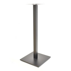 Base de mesa BEVERLY, alta, tubo cuadrado, negra, base de 45 x 45 cms