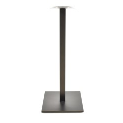 Base de mesa BEVERLY, alta, tubo cuadrado, negra, base de 45 x 45 cms