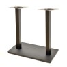 Base de mesa BEVERLY, rectangular, tubo cuadrado, negra, base de 70 x 40 cms