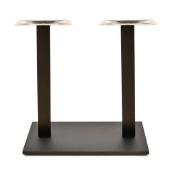Base de mesa BEVERLY, rectangular, tubo cuadrado, negra, base de 70 x 40 cms