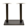 Base de mesa BEVERLY, rectangular, tubo cuadrado, negra, base de 70 x 40 cms