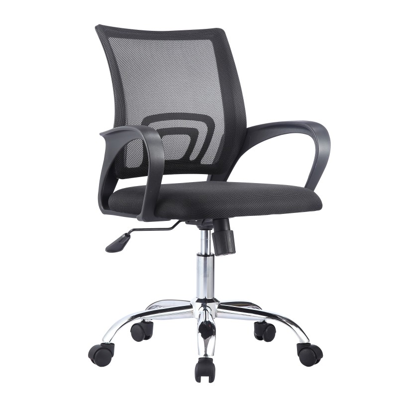Sillón de oficina FISS NEW (M), negro, basculante