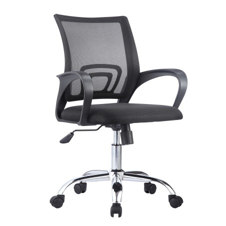 Sillón de oficina FISS NEW (M), negro, basculante