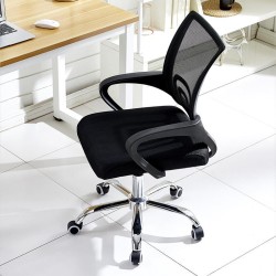 Sillón de oficina FISS NEW (M), negro, basculante