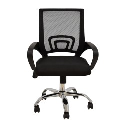 Sillón de oficina FISS NEW (M), negro, basculante