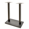 Base de mesa BEVERLY, alta, rectangular, tubo cuadrado, negra, base de 70 x 40 cms