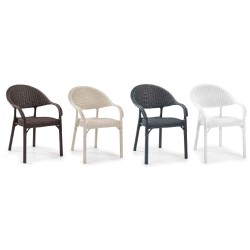 Sillón TORREMOLINOS, apilable, patas metálicas