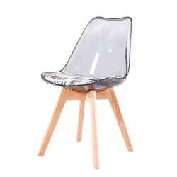 Silla TORRE 4P, madera, transparente