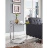 Mesa EG NEW, regulable, acero inoxidable y cristal