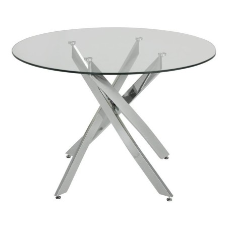 Mesa CHANTAL 100, cromada, cristal