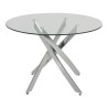 Mesa CHANTAL 100, cromada, cristal