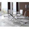 Mesa CHANTAL 100, cromada, cristal