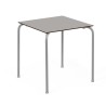 Mesa FERAY, apilable, epoxi plata, tablero fenólico gris claro