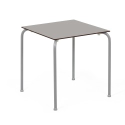 Mesa FERAY, apilable, epoxi plata, tablero fenólico gris claro