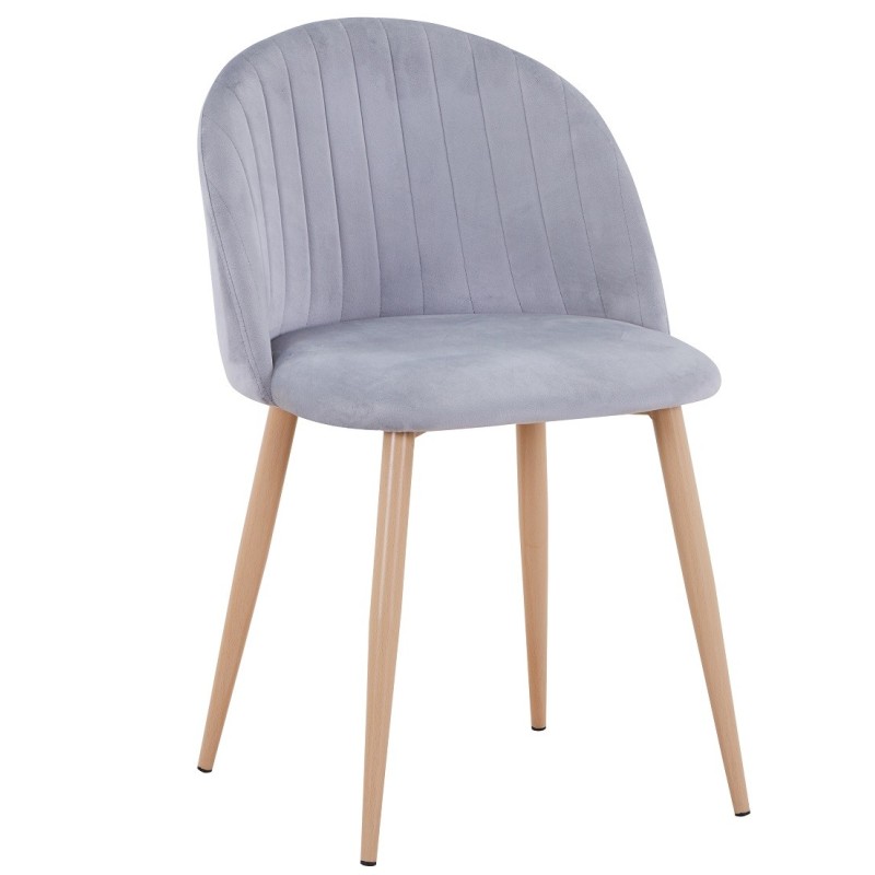Silla VELVET NEW, patas metálicas