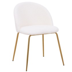 Silla TEDDY, patas doradas