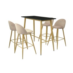 Mesa alta GOBBI, metal, negra