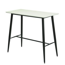 Mesa alta NITRA, metal, tapa blanca