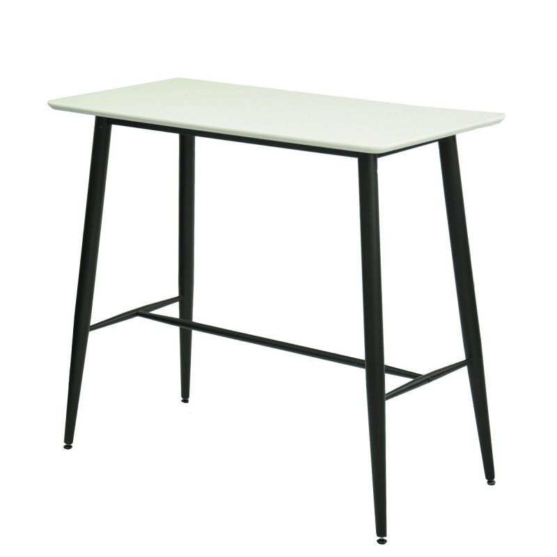 Mesa alta NITRA, metal, tapa blanca