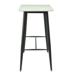 Mesa alta NITRA, metal, tapa blanca
