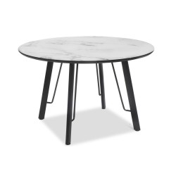 Mesa BIAGIO, metal, tapa DM imitación mármol