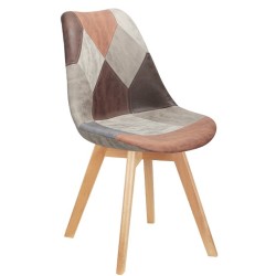 Silla TORRE 4P, madera, patchwork