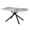 Mesa JAZZ, metal negro, tapa de cristal templado