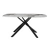 Mesa JAZZ, metal negro, tapa de cristal templado