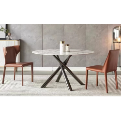 Mesa SAHARA, metal negro, tapa de cristal templado