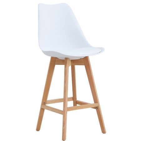 Taburete TORRE (SU), madera, blanco