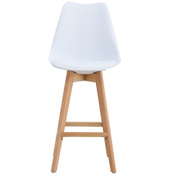 Taburete TORRE (SU), madera, blanco