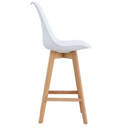 Taburete TORRE (SU), madera, blanco
