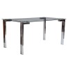 Mesa LAINEY 140 (M), cromada, cristal