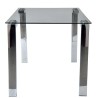 Mesa LAINEY 140 (M), cromada, cristal