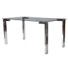 Mesa LAINEY 160 (M), cromada, cristal