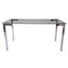 Mesa LAINEY 160 (M), cromada, cristal