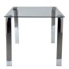 Mesa LAINEY 160 (M), cromada, cristal