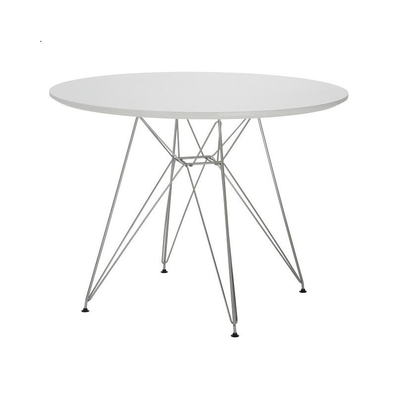 Mesa STAR, cromada, lacada blanca