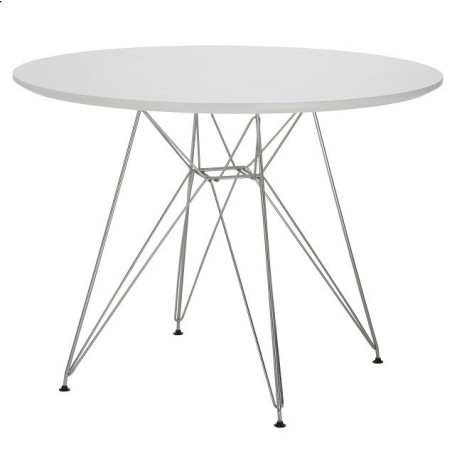 Mesa STAR, cromada, lacada blanca