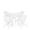 Mesa STAR, cromada, lacada blanca