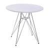 Mesa STAR, cromada, tapa blanca