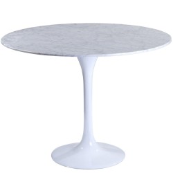Mesa TUL, fibra de vidrio, mármol blanco