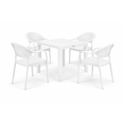Mesa MIJAS, polipropileno blanco
