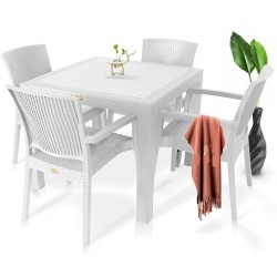 Mesa MIJAS, polipropileno blanco