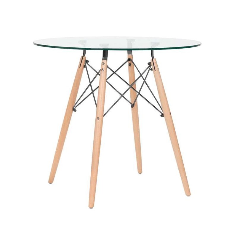 Mesa STAR, madera, cristal