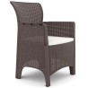 Sillón ILEÓN, polipropileno marrón chocolate