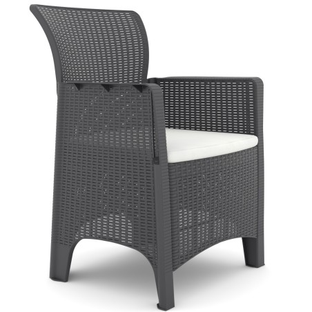 Sillón ILEÓN, polipropileno antracita