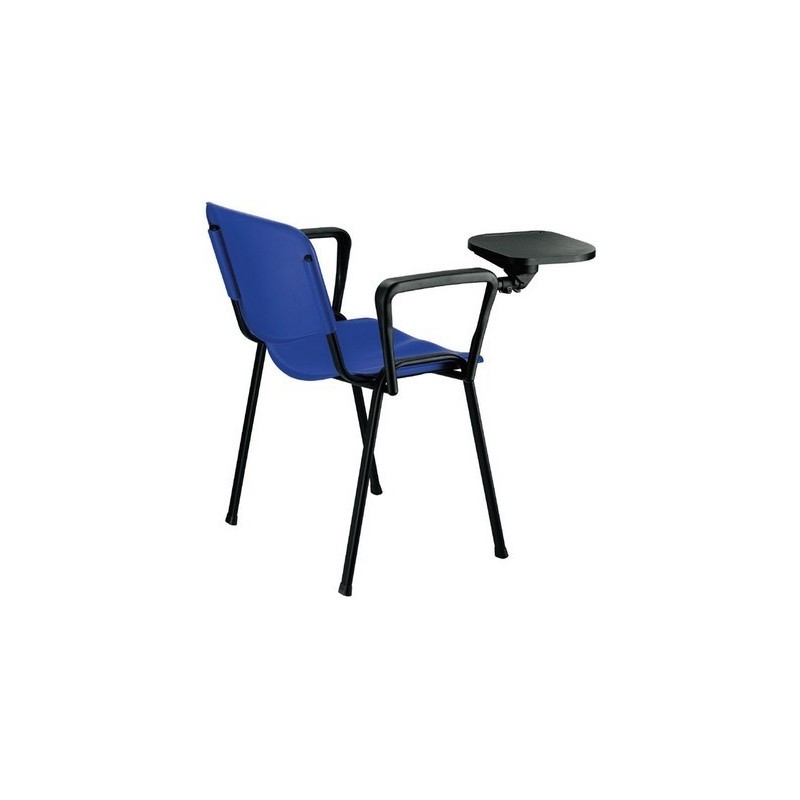Silla NIZA, brazos y pala, chasis negro