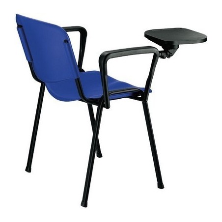 Silla NIZA, brazos y pala, chasis negro